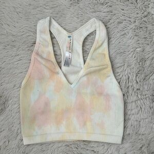 FP Movement by Free People Tie-Dye Tank Top - Cream, Yellow, Pink